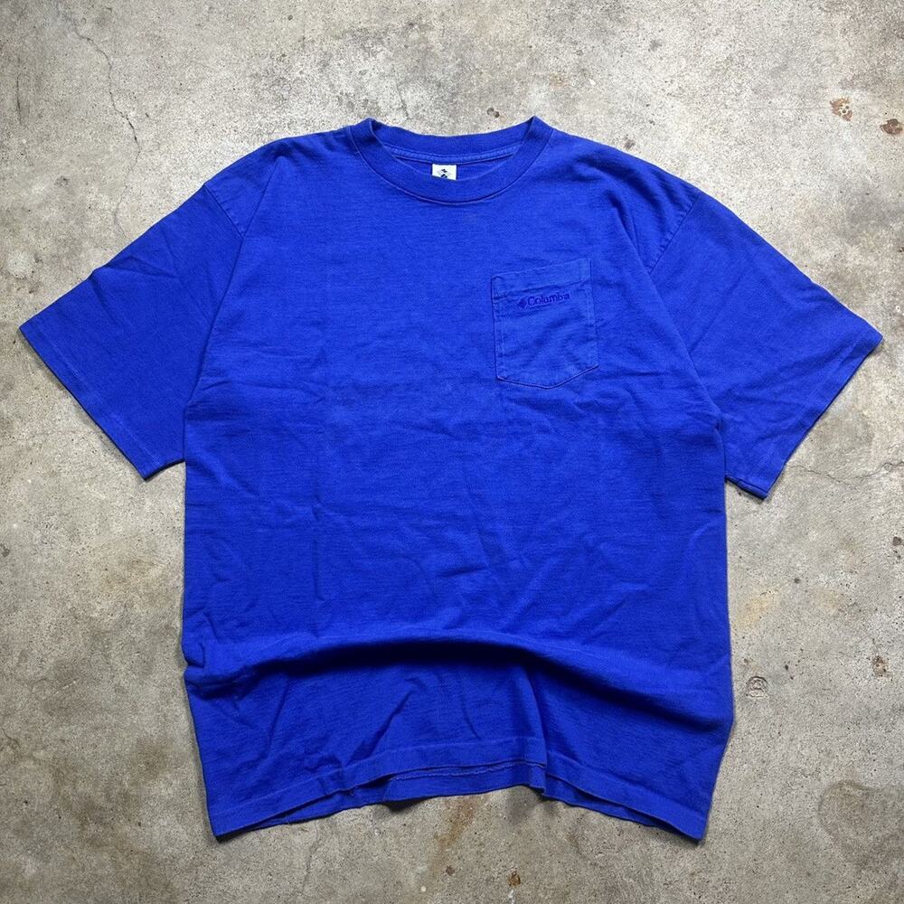 VTG Made in USA Columbia Sportswear Navy Blue Shirt Size XL